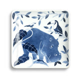 【長崎】波佐見焼　Natural69　染付古波佐見　正角皿S