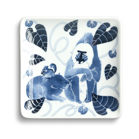 【長崎】波佐見焼　Natural69　染付古波佐見　正角皿S