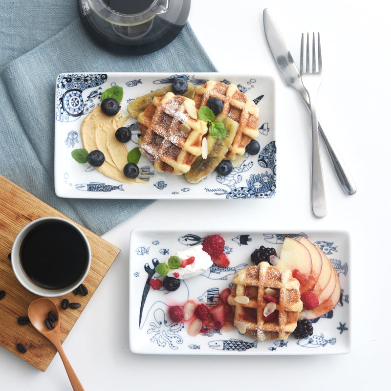 【長崎】波佐見焼　Natural69　cocomarine　長角皿