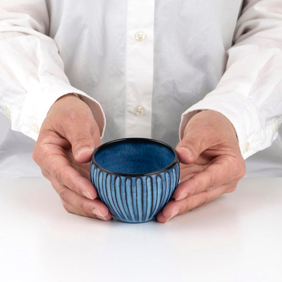 【長崎】波佐見焼　利左エ門　蒼鎬　つぼつぼ（小）