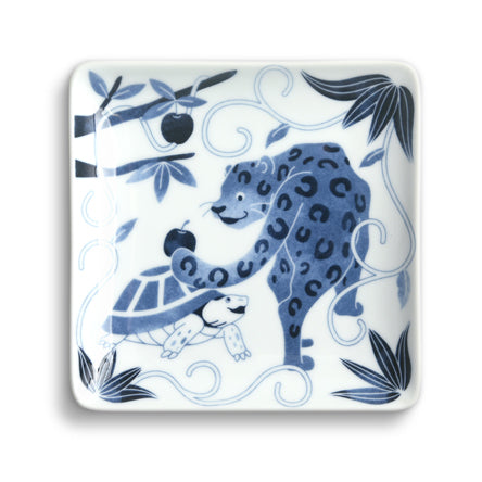 【長崎】波佐見焼　Natural69　染付古波佐見　正角皿S