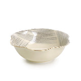 【長崎】波佐見焼　Natural69　粉引釉　六方押小鉢