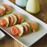 【長崎】波佐見焼　アイユー　ORIME　長角皿　ブラウン