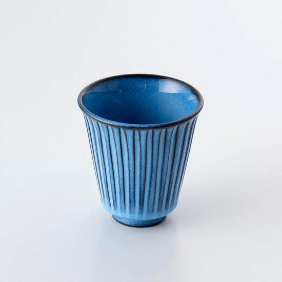 【長崎】波佐見焼　利左エ門　蒼鎬　コップ（大）