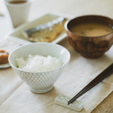 【長崎】波佐見焼　アイユー　ORIME　茶碗　ブラウン