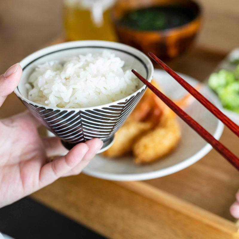 【長崎】波佐見焼　アイユー　ORIME　茶碗（大）　ブラウン