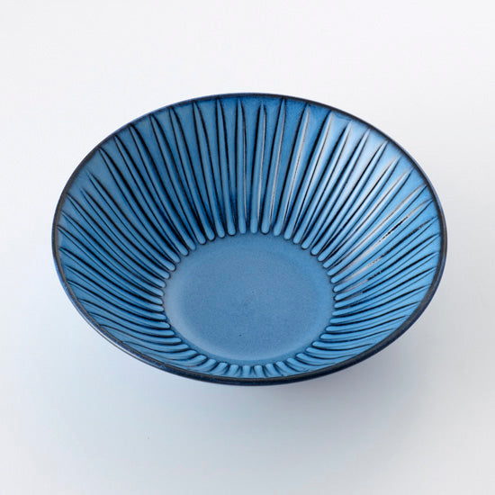 【長崎】波佐見焼　利左エ門　蒼鎬　反ボウル大