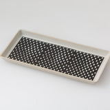 【長崎】波佐見焼　アイユー　ORIME　長角皿　ブラウン