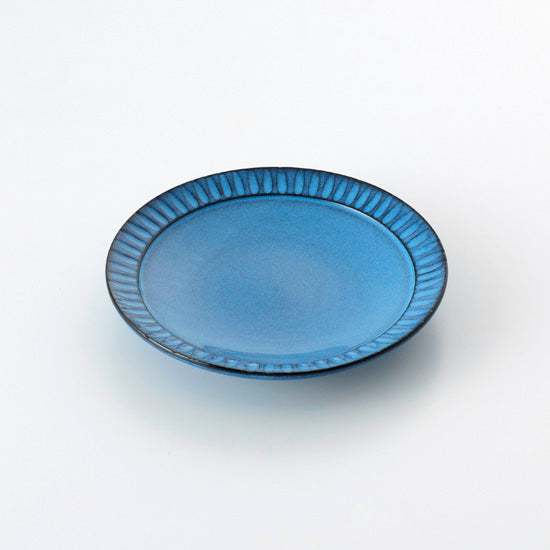 【長崎】波佐見焼　利左エ門　蒼鎬　４寸皿