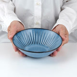 【長崎】波佐見焼　利左エ門　蒼鎬　反ボウル中