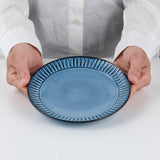 【長崎】波佐見焼　利左エ門　蒼鎬　フルーツ皿