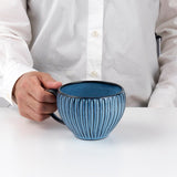 【長崎】波佐見焼　利左エ門　蒼鎬　スープマグカップ