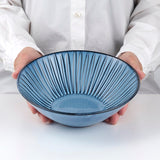 【長崎】波佐見焼　利左エ門　蒼鎬　反ボウル大