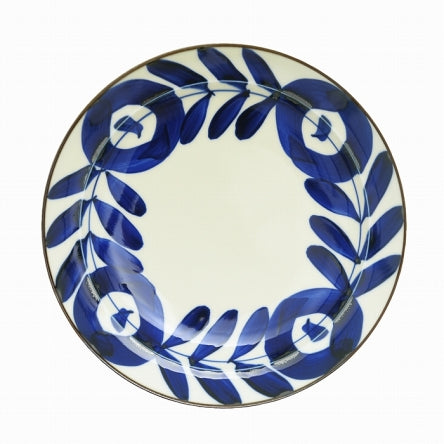 【長崎】波佐見焼　Natural69　焦がし呉須　６寸皿