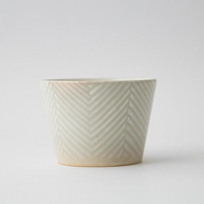 【長崎】波佐見焼　アイユー　ORIME　そば猪口　ホワイト