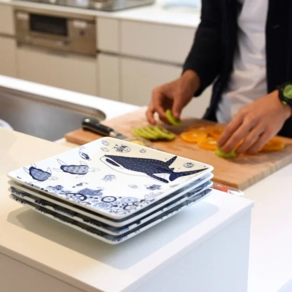 【長崎】波佐見焼　Natural69　cocomarine　正角皿