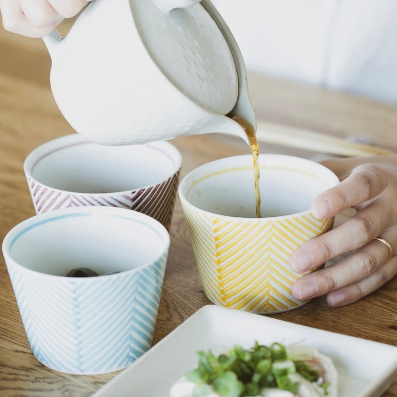 【長崎】波佐見焼　アイユー　ORIME　そば猪口　ブラウン