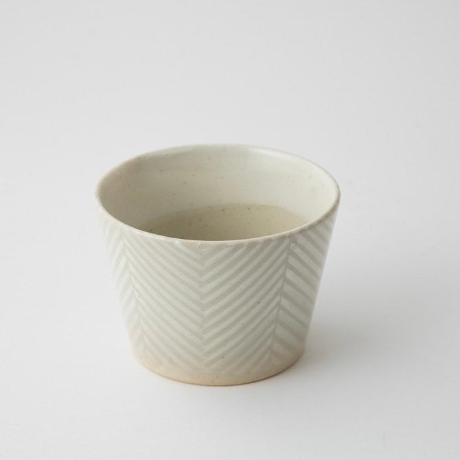 【長崎】波佐見焼　アイユー　ORIME　そば猪口　ホワイト