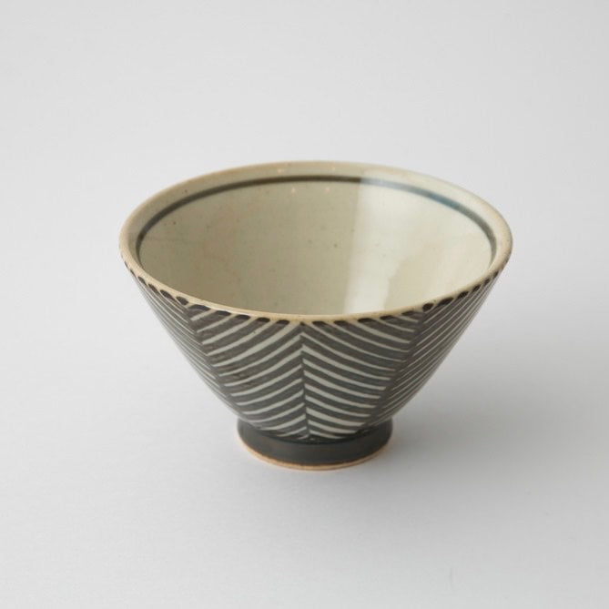 【長崎】波佐見焼　アイユー　ORIME　茶碗　ブラウン