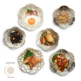 【長崎】波佐見焼　Natural69　粉引釉　六方押取皿