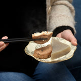 【長崎】波佐見焼　Natural69　粉引釉　六方押取皿