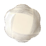 【長崎】波佐見焼　Natural69　粉引釉　六方押取皿