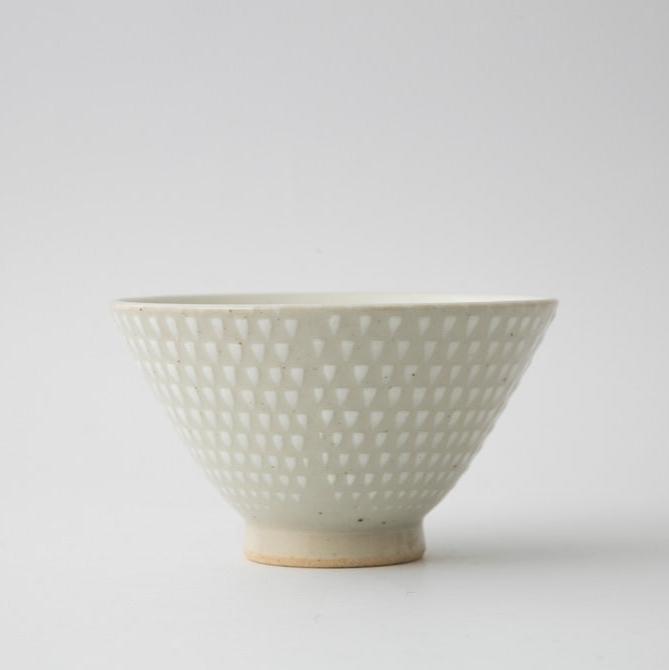 【長崎】波佐見焼　アイユー　ORIME　茶碗　ホワイト