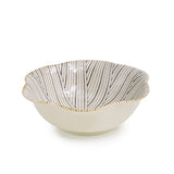 【長崎】波佐見焼　Natural69　粉引釉　六方押小鉢