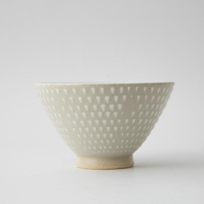 【長崎】波佐見焼　アイユー　ORIME　茶碗（大）　ホワイト