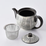 【長崎】波佐見焼　利左エ門　SEN彫　ミニポット（網付）